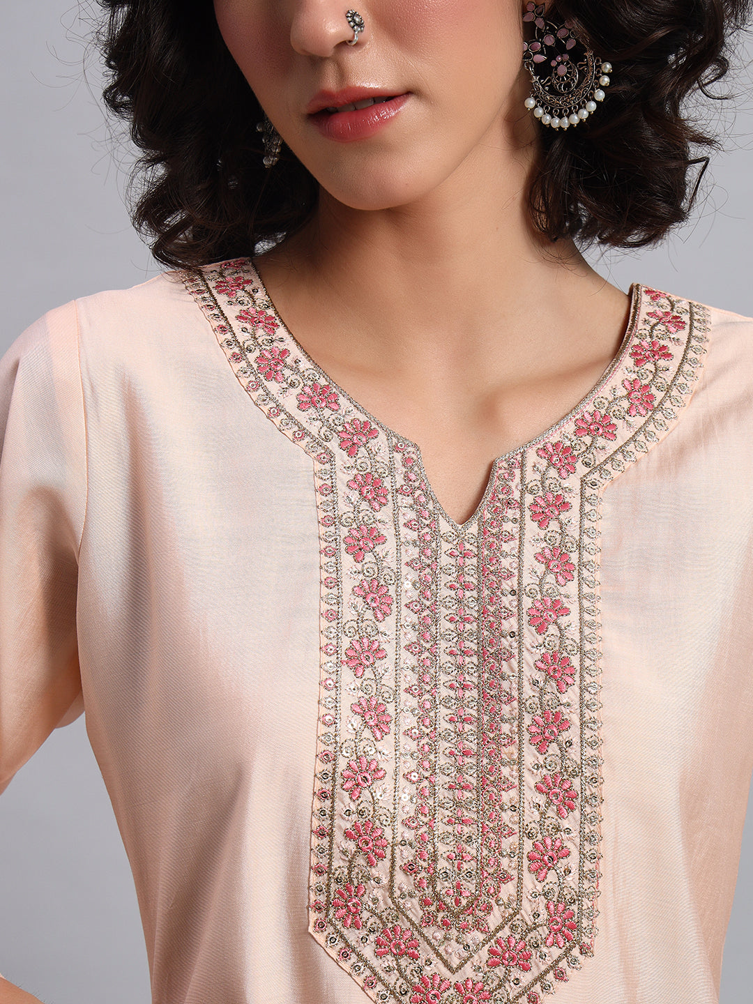 PastelPeach Elegance Tunic
