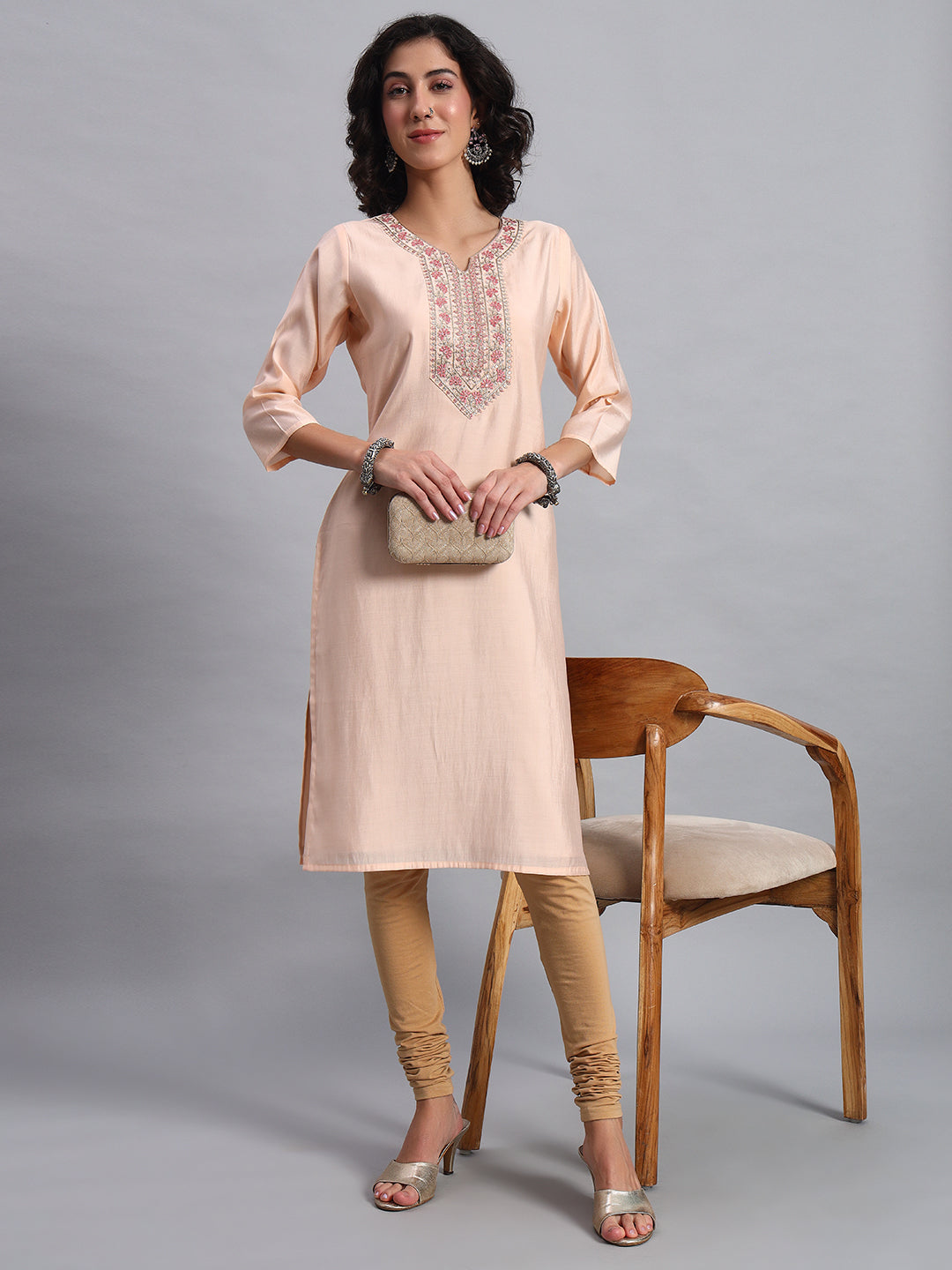 PastelPeach Elegance Tunic