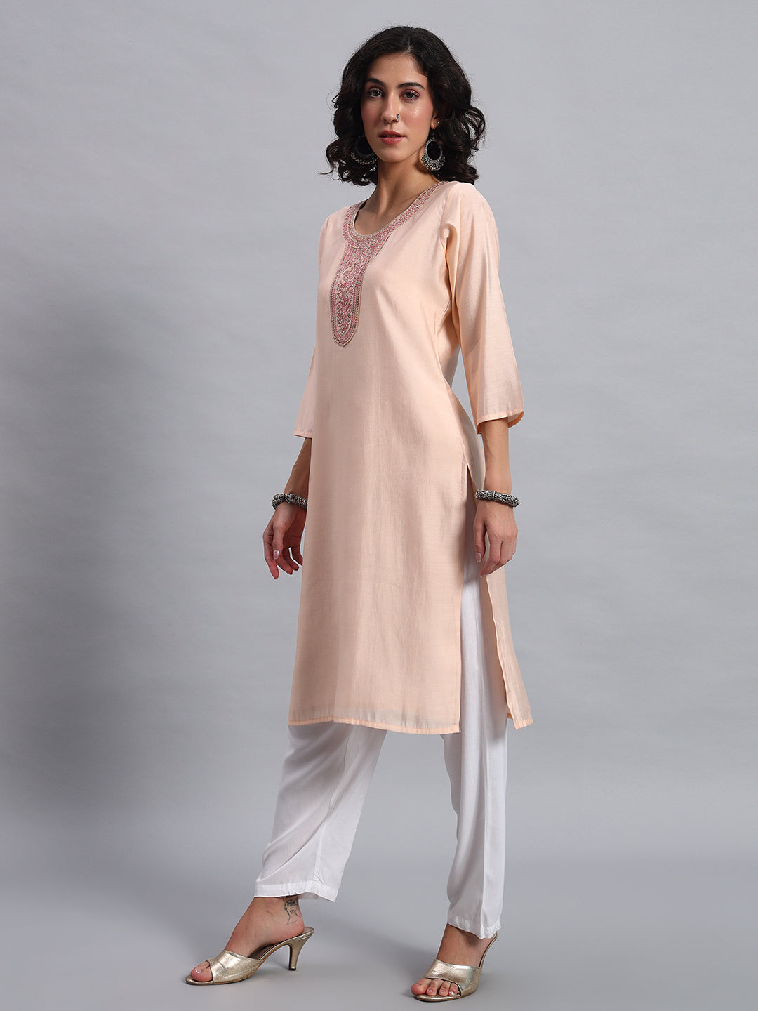 PeachBloom Printed Tunic