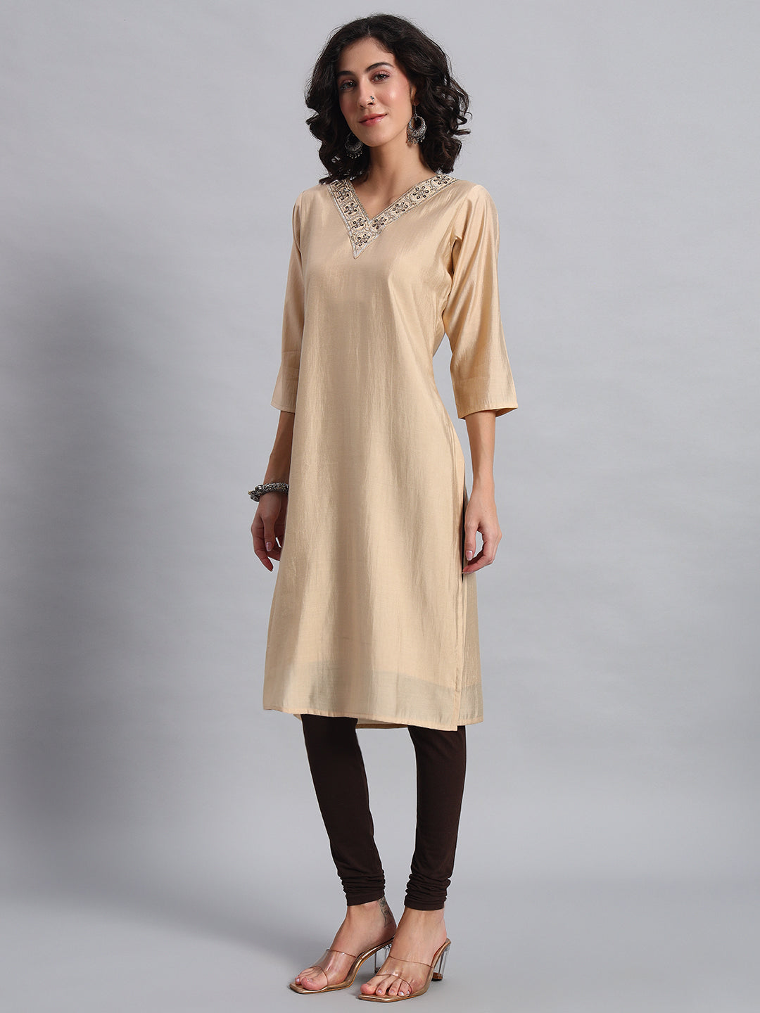 Elegant Sand Tunic