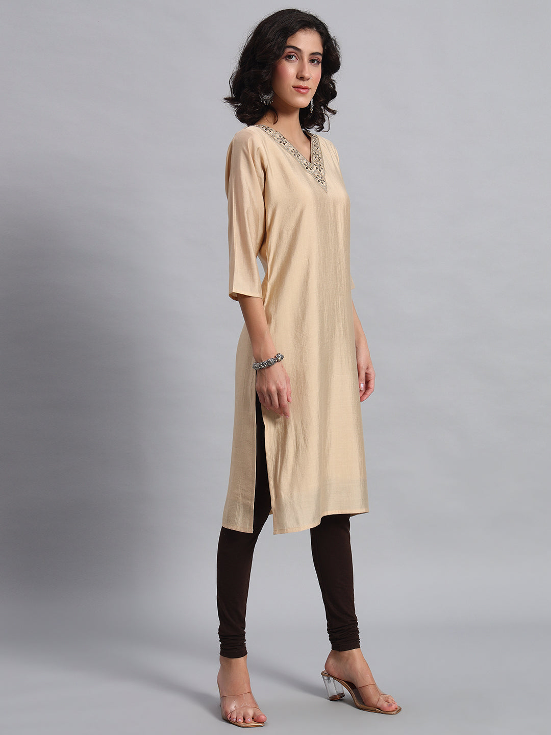 Elegant Sand Tunic