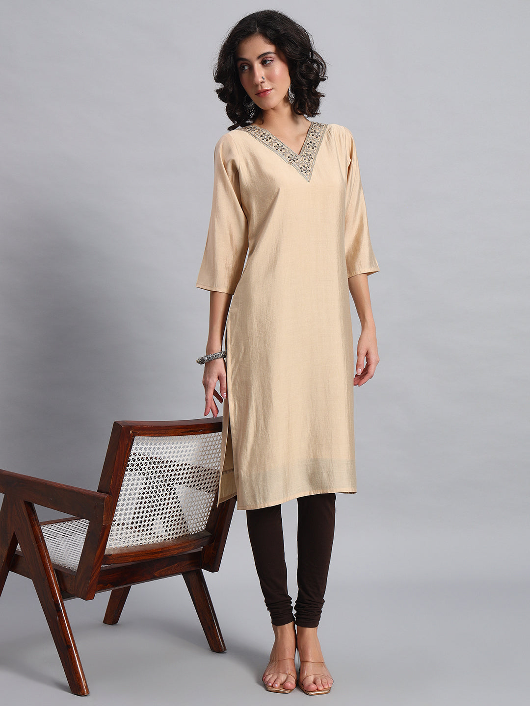Elegant Sand Tunic
