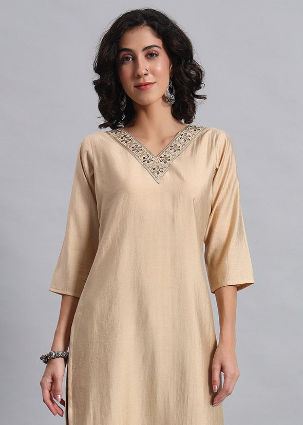 Elegant Sand Tunic