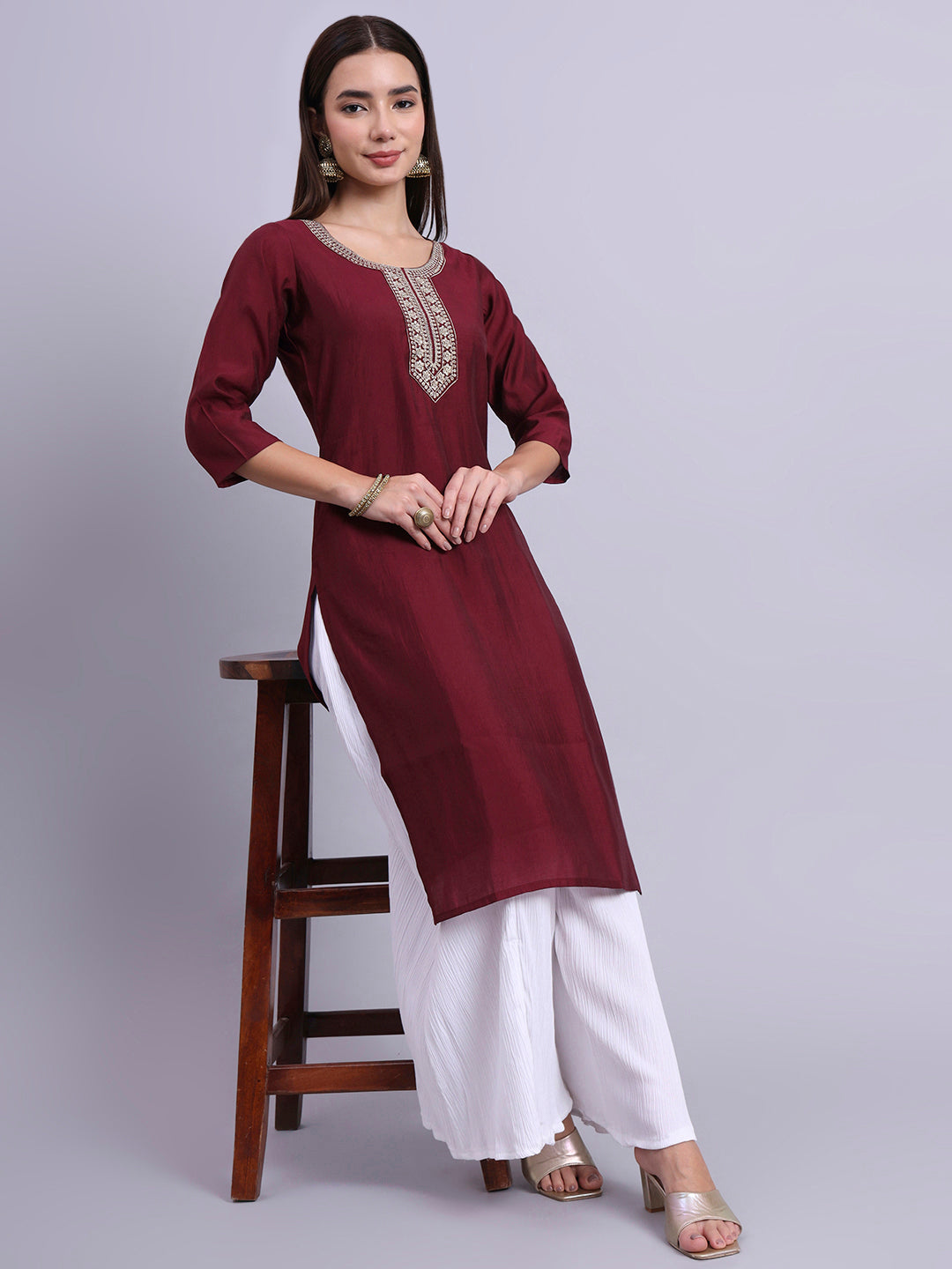 MaroonAura Casual Tunic