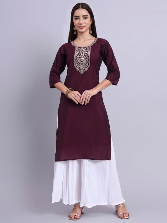 MaroonMist Silk Tunic