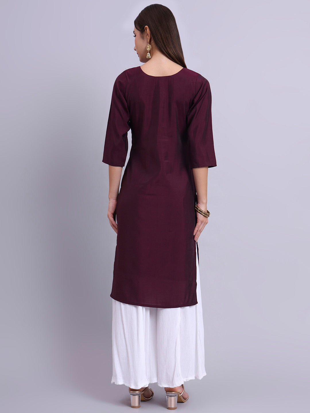 MaroonMist Silk Tunic