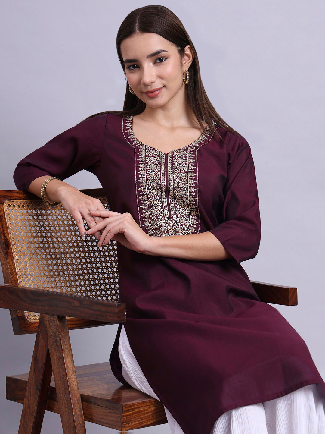 CrimsonCharm Printed Tunic