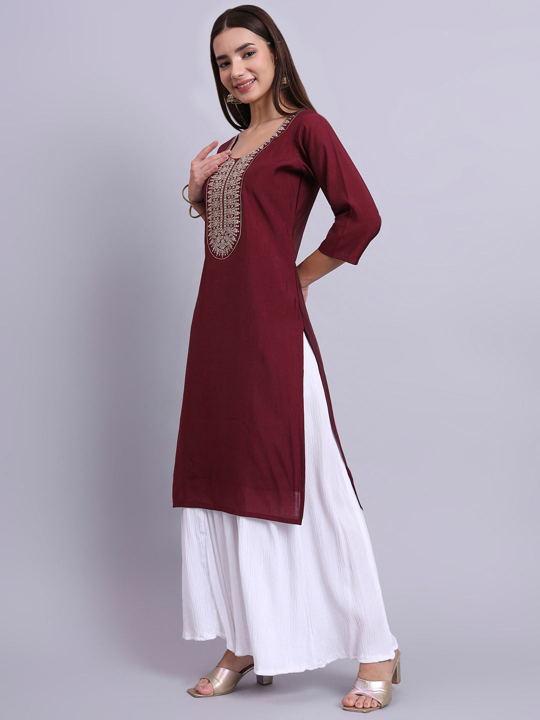 MaroonAura Casual Tunic
