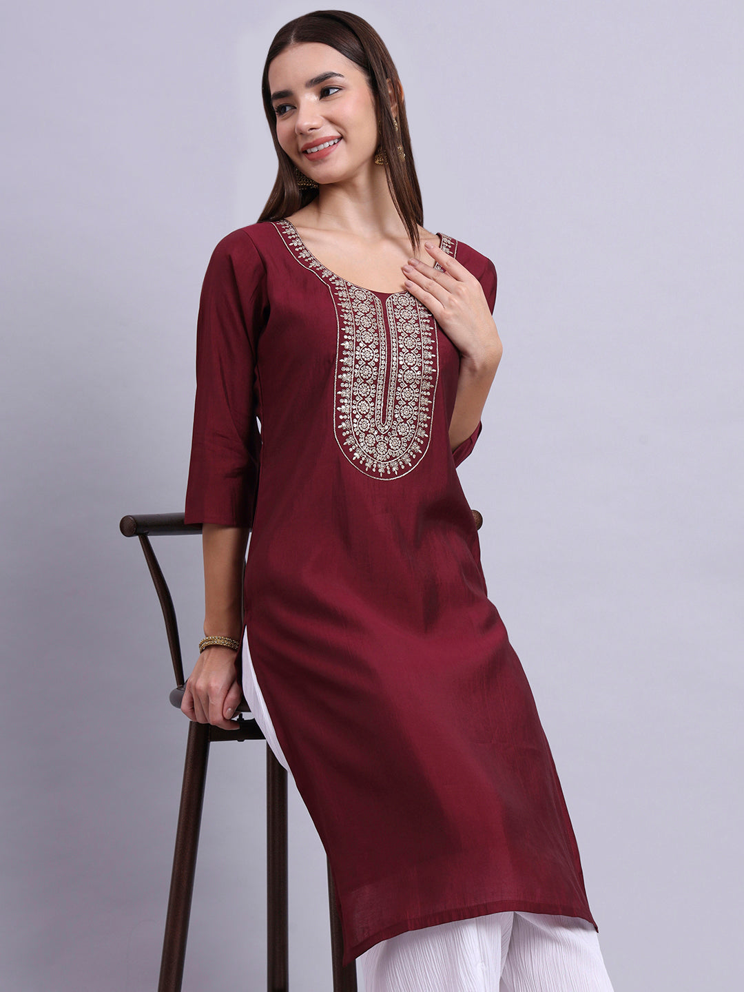 MaroonAura Casual Tunic