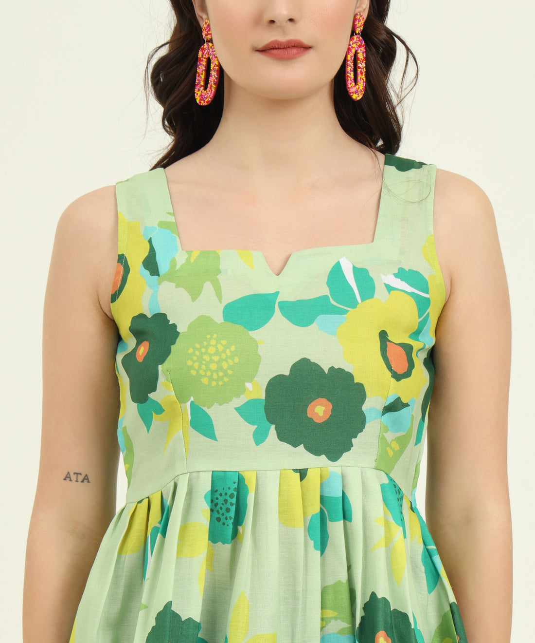 Trendy Green Printed Regular Fit Top for Women