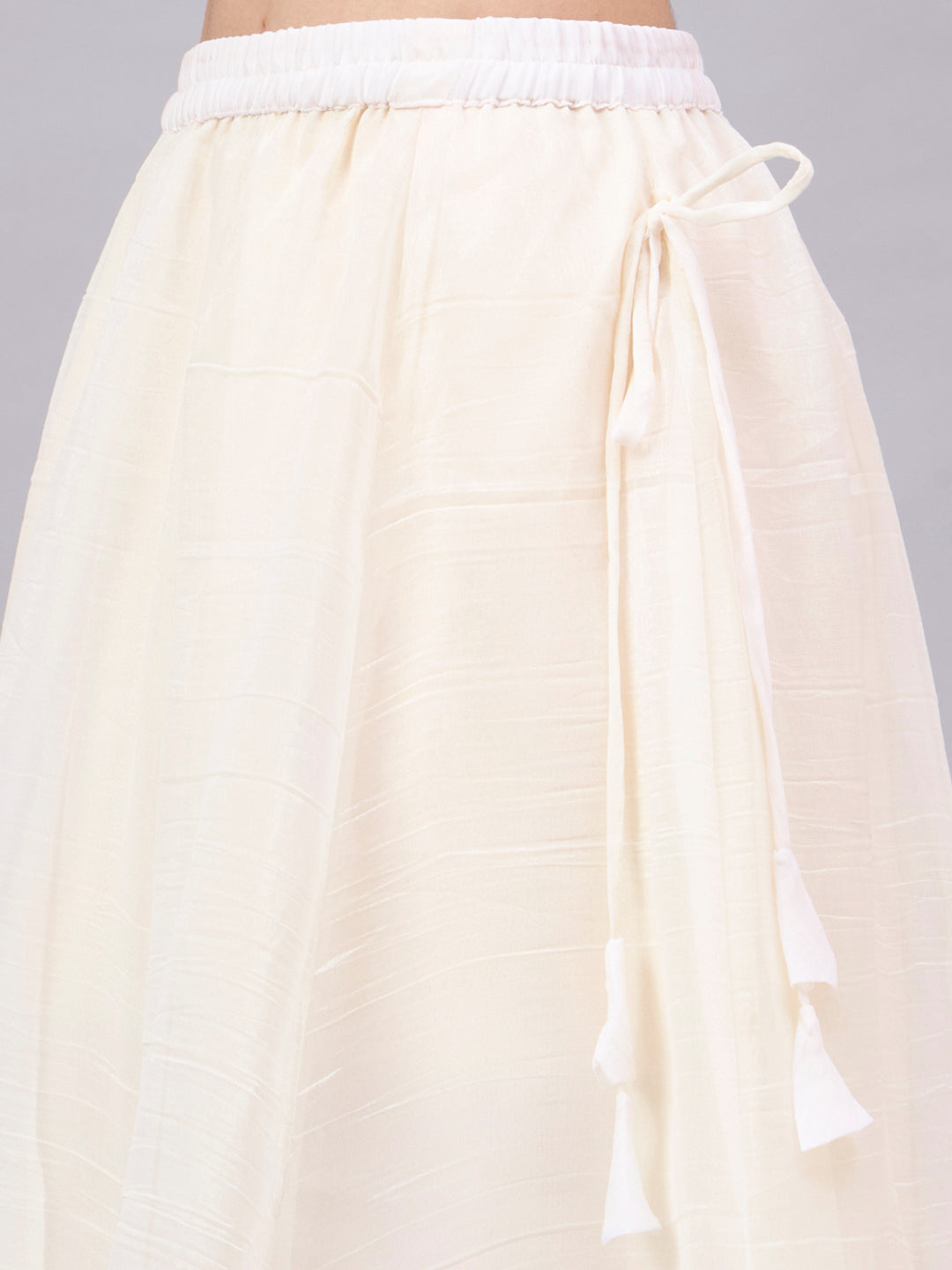 Lavender Ombre Crunchy Silk Flared Skirt