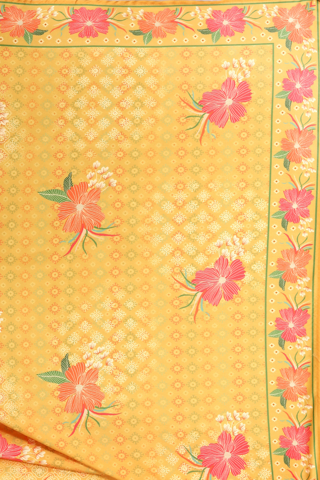 Women Yellow Poly Muslin Silk Printed Kurta Pant Dupatta Set | Digital Print | Festive Wear