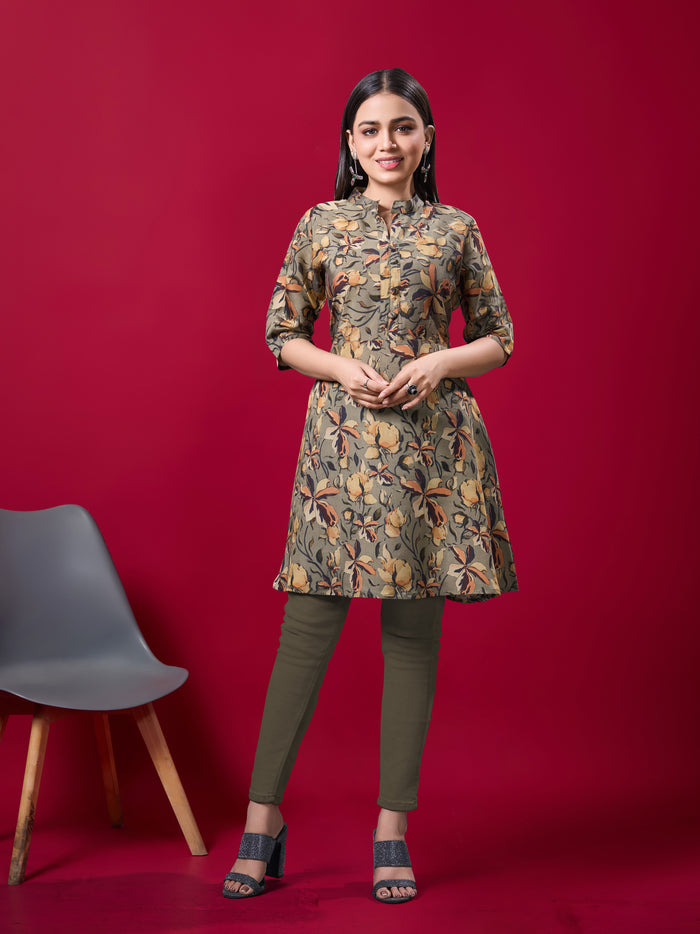 BrownAura Printed Top