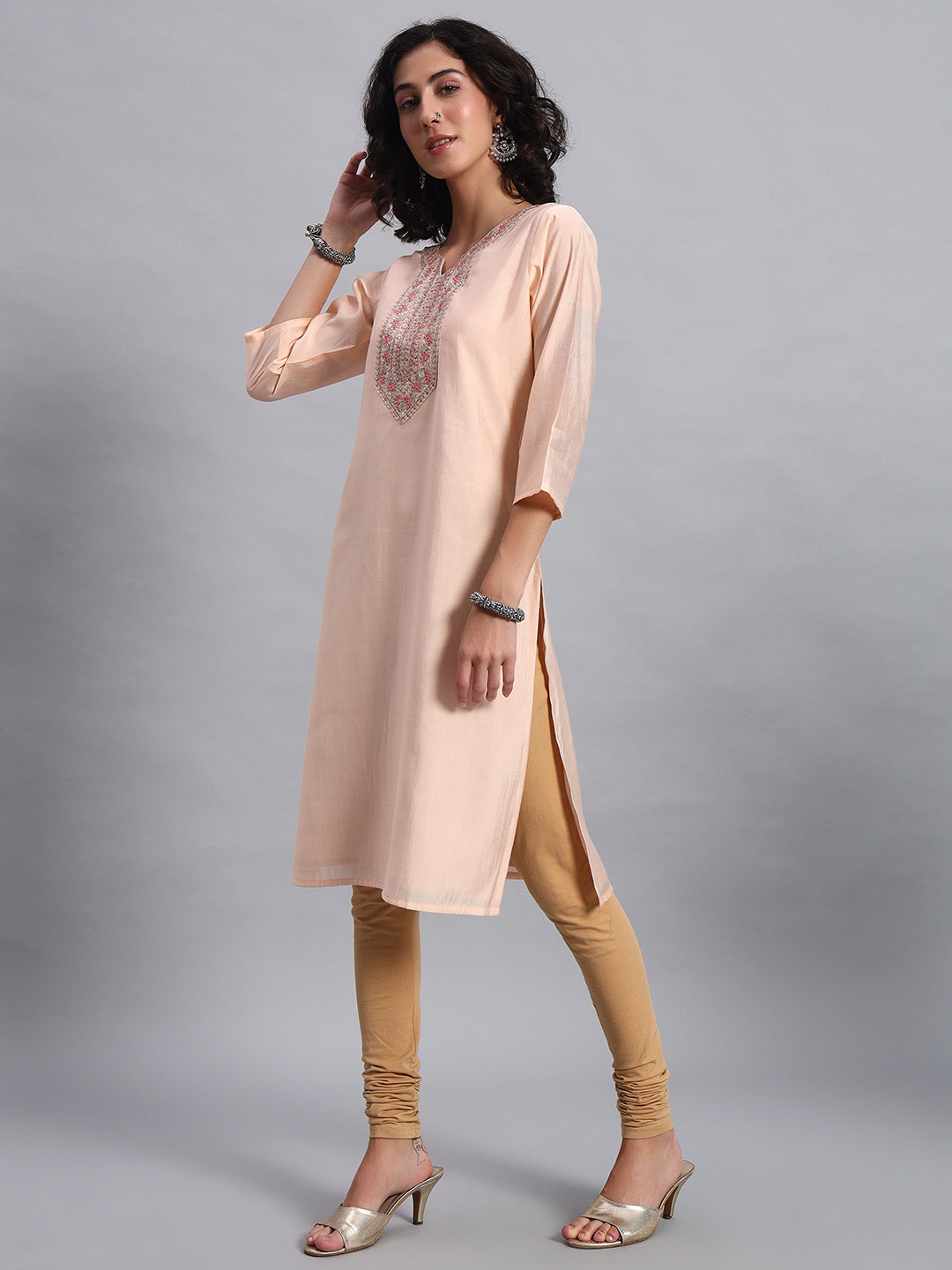 PastelPeach Elegance Tunic